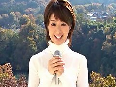 Giddy Japanese Newsgirl Gets Fucked By Her Colleagues At Work